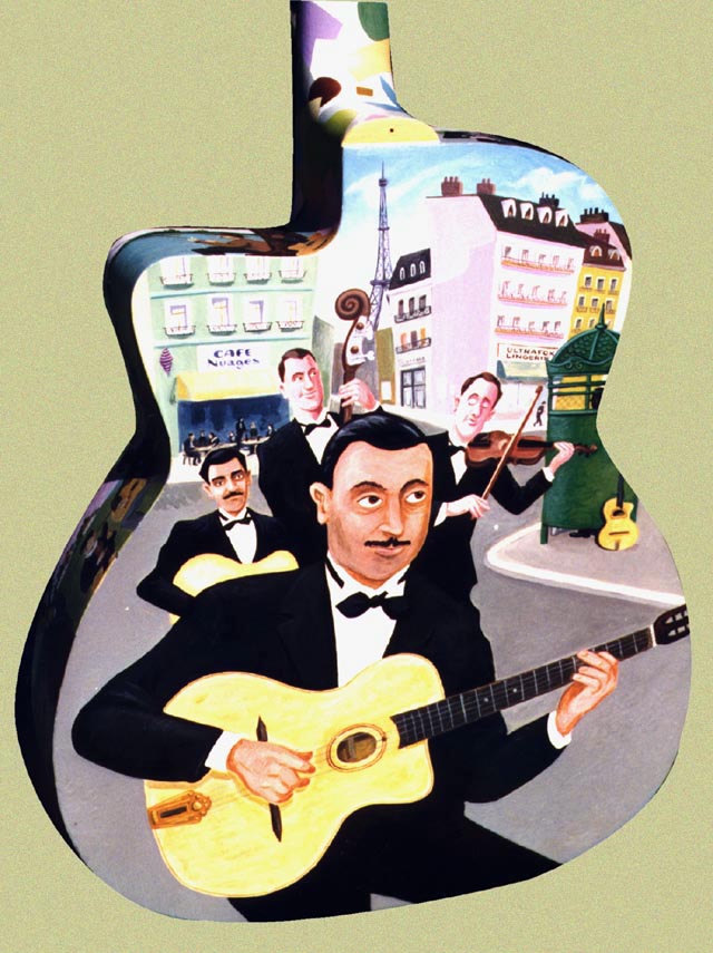 django2 painted guitar